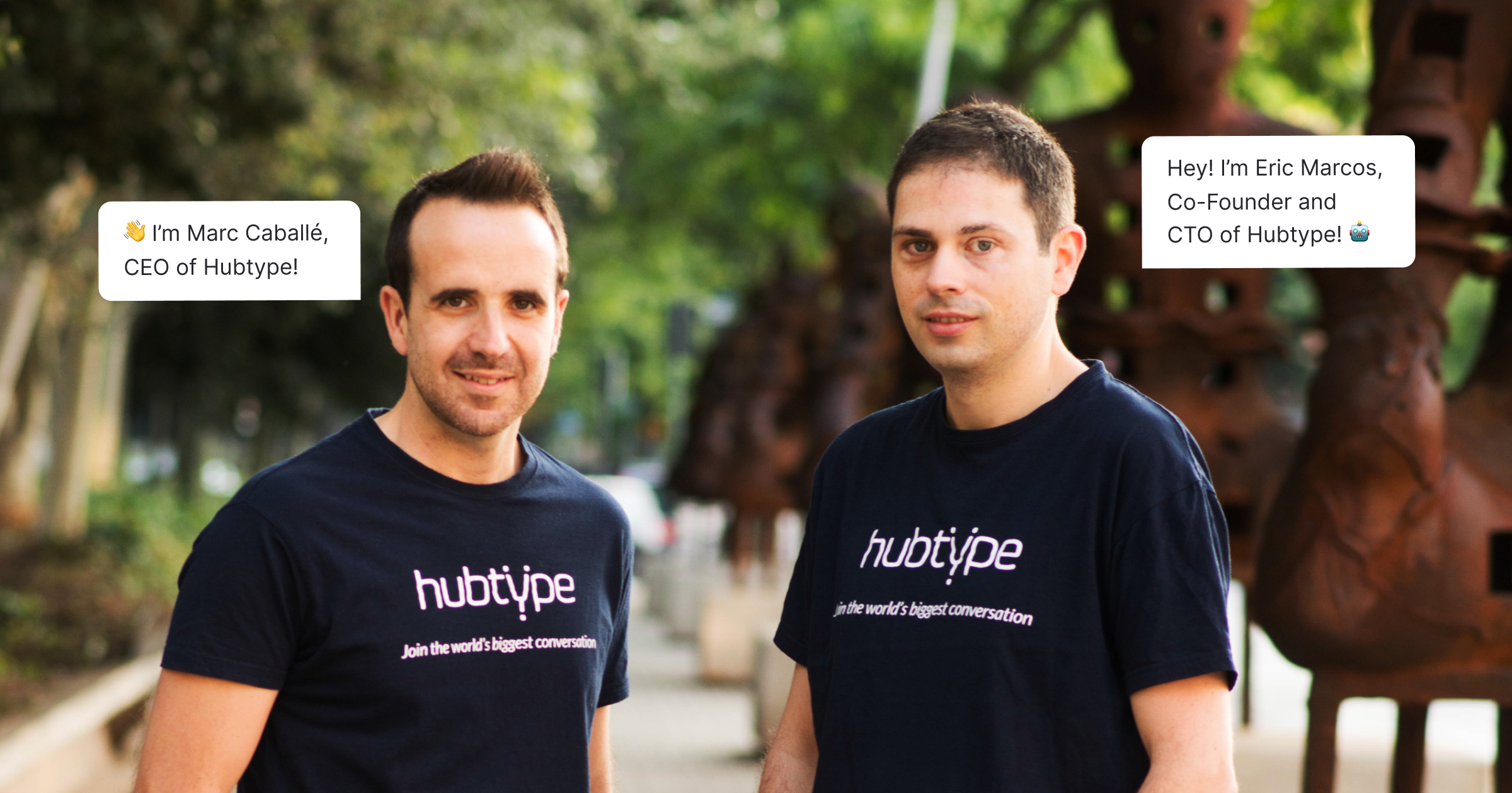 Hubtype founders. Marc Caballe and Eric Marcos.